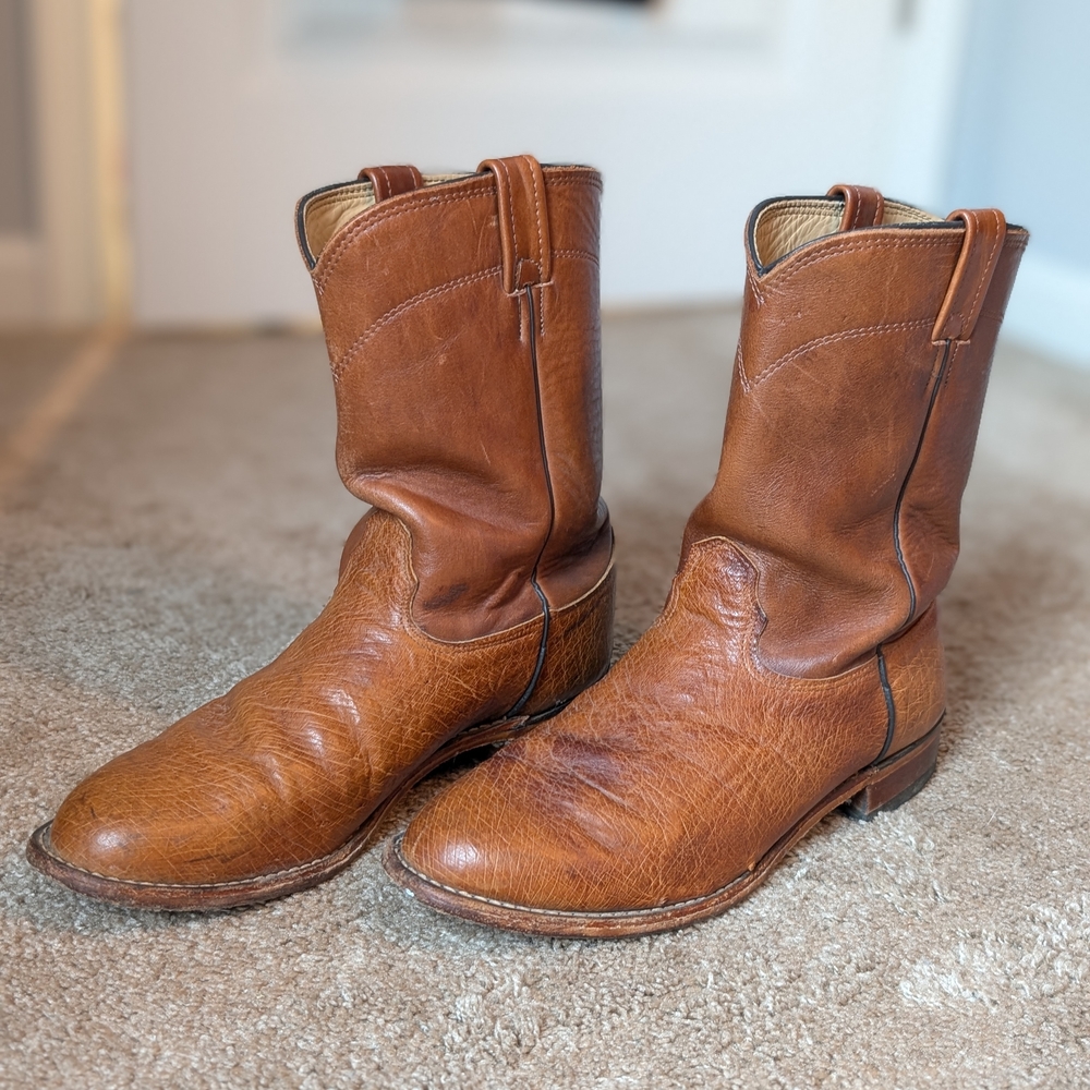 Men's Brown Leather Western Boots